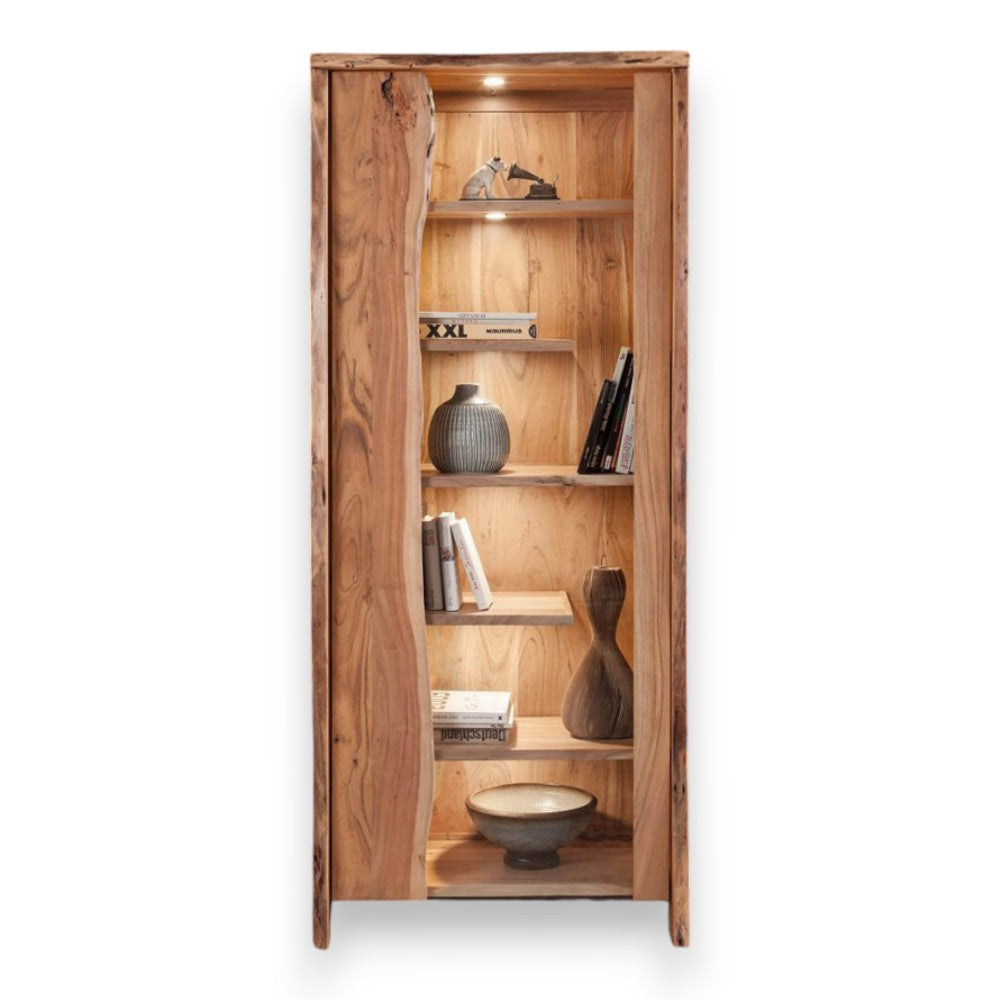 Mobile in acacia colore marrone dimensioni 80x45x200 cm arredamento salotto camera da letto elegante e robusto