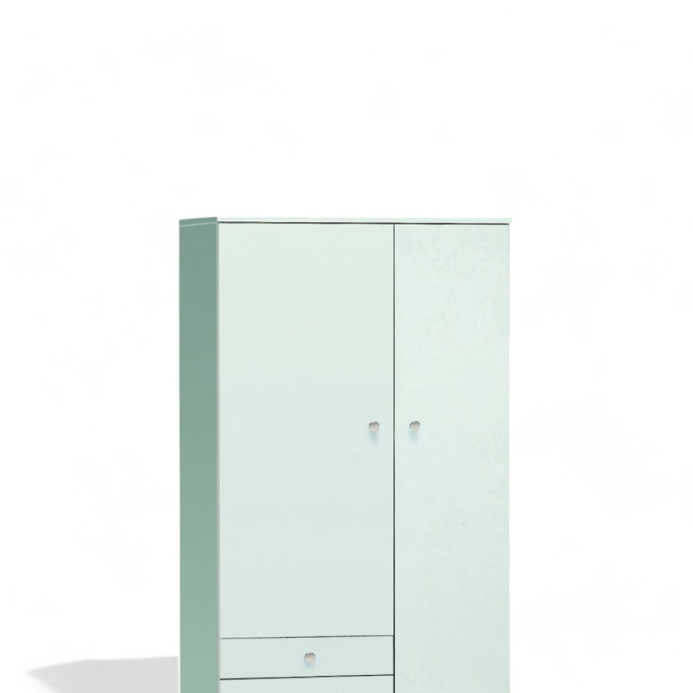 mobile armadio bianco tre ante un cassetto in mdf dimensioni 77x34x183 cm design compatto elegante per la casa