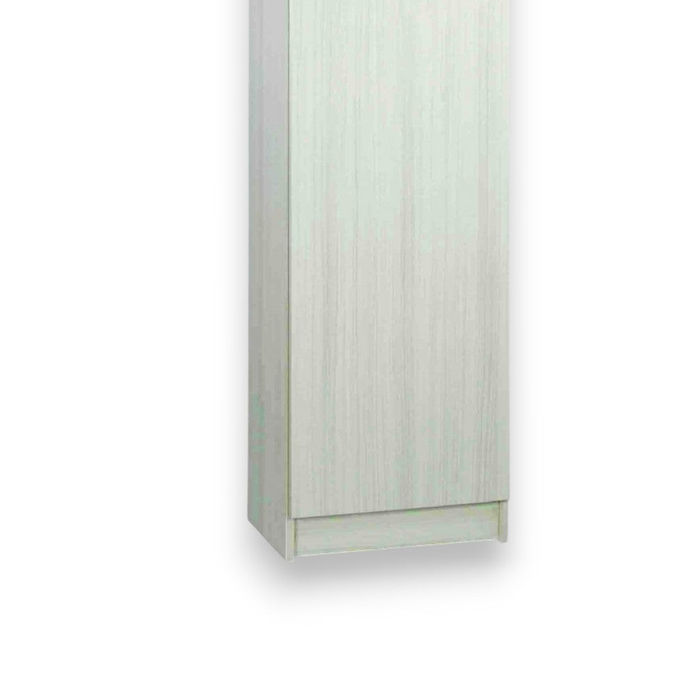 Colonna portaoggetti ad un'anta in MDF beige dimensioni 46x34x147 cm ideale per organizzazione e design elegante