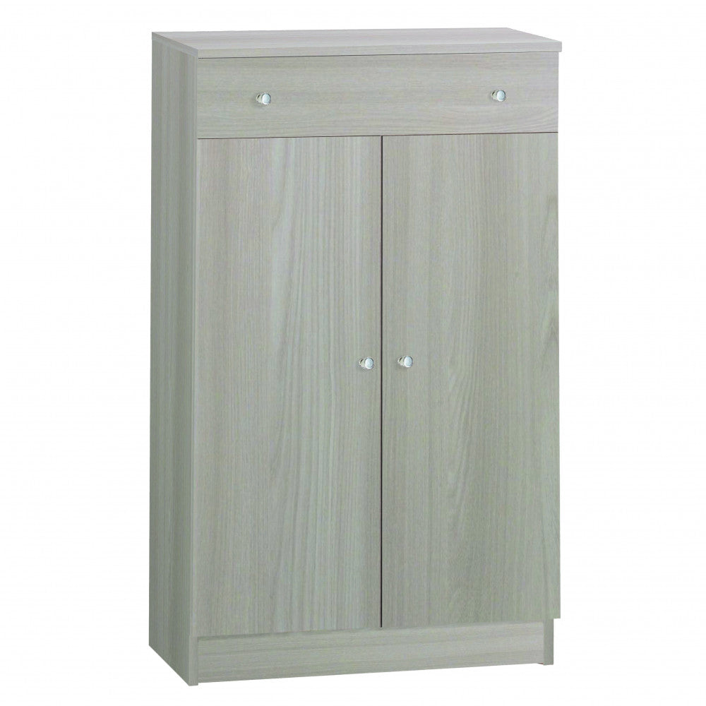 Mobiletto credenza da ingresso 2 ante 1 cassetto in legno nobilitato olmo chiaro