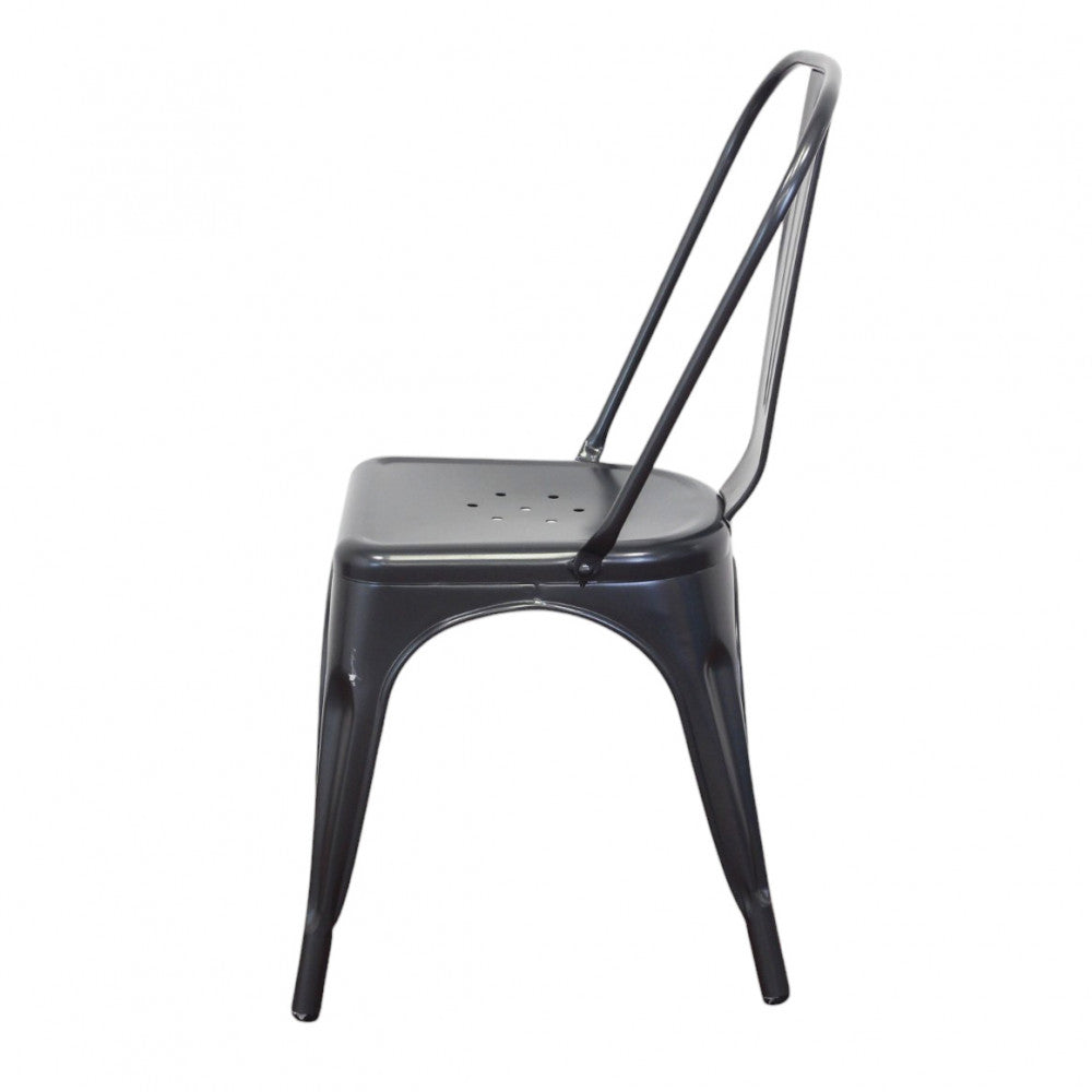 Sedia da interno in metallo resistente 35x45xH85 cm con design ergonomico Lola