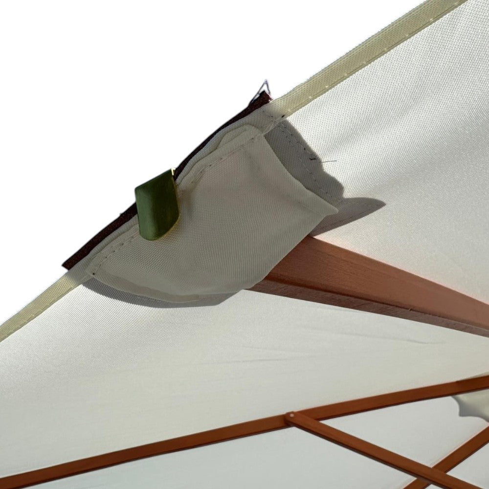 Ombrellone da giardino in legno palo intero idrorepellente con carrucole 280x280 cm Sun Top Exclusive