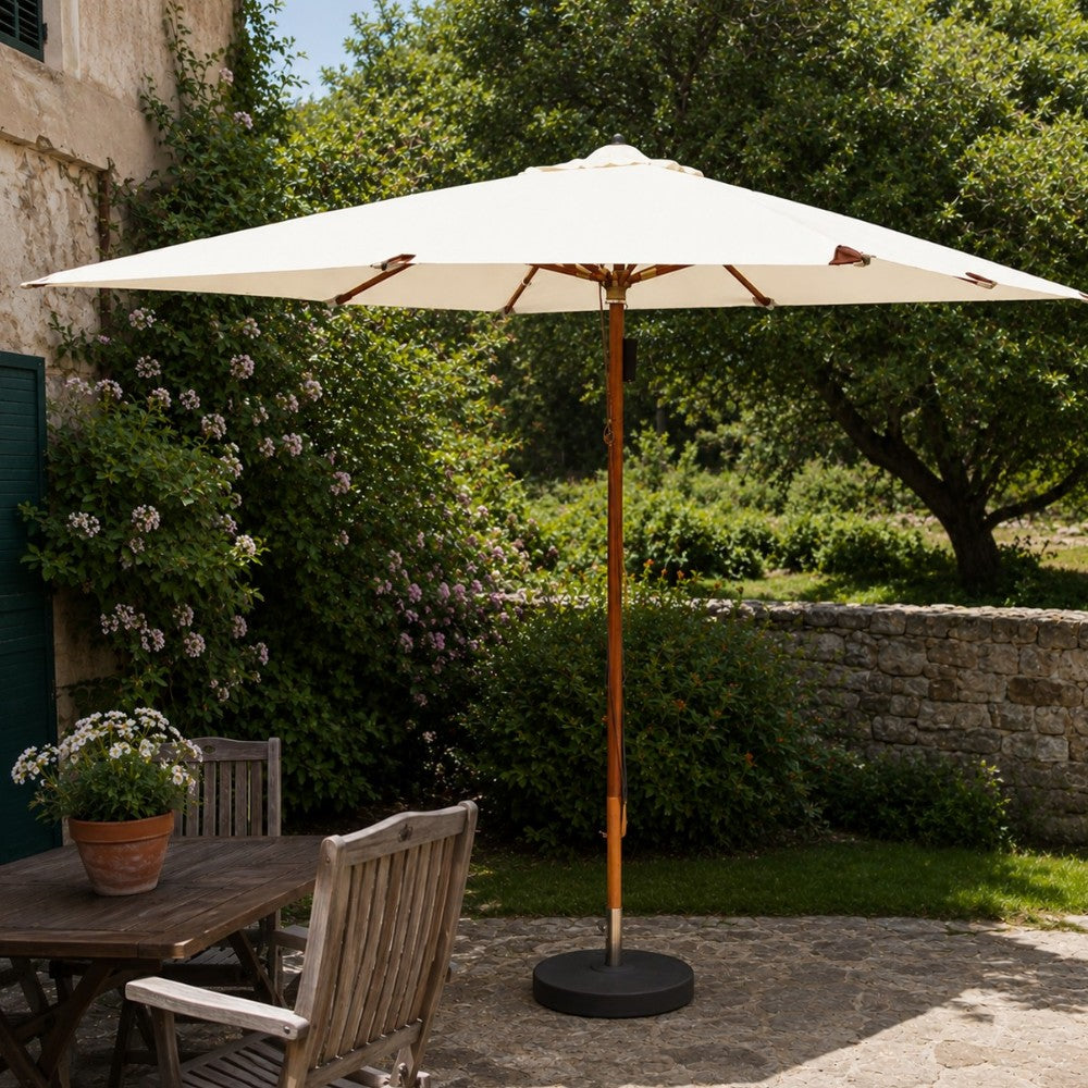 Ombrellone da giardino in legno palo intero idrorepellente con carrucole 280x280 cm Sun Top Exclusive