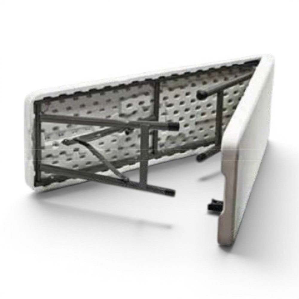 Panca pieghevole picnic in resina con struttura in acciaio 180x28xH44 cm