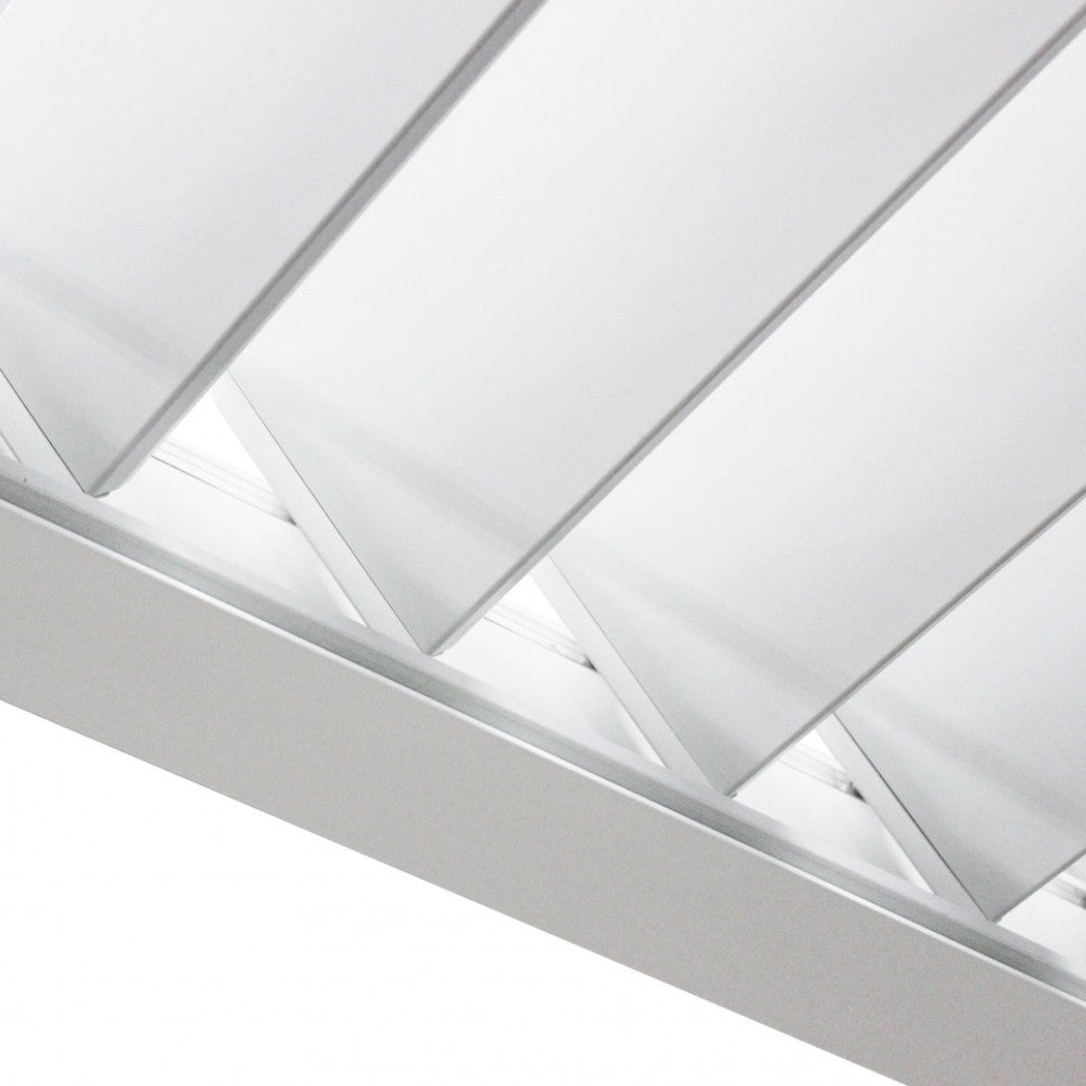 Pergola bioclimatica 3x4 in alluminio con doppia lamella frangisole orientabili e resistenti a tutte le intemperie