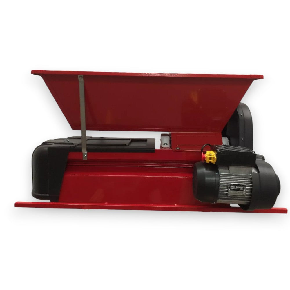 Pigia diraspatrice elettrica 1Hp con coclea con rialzo per lavorazione uva