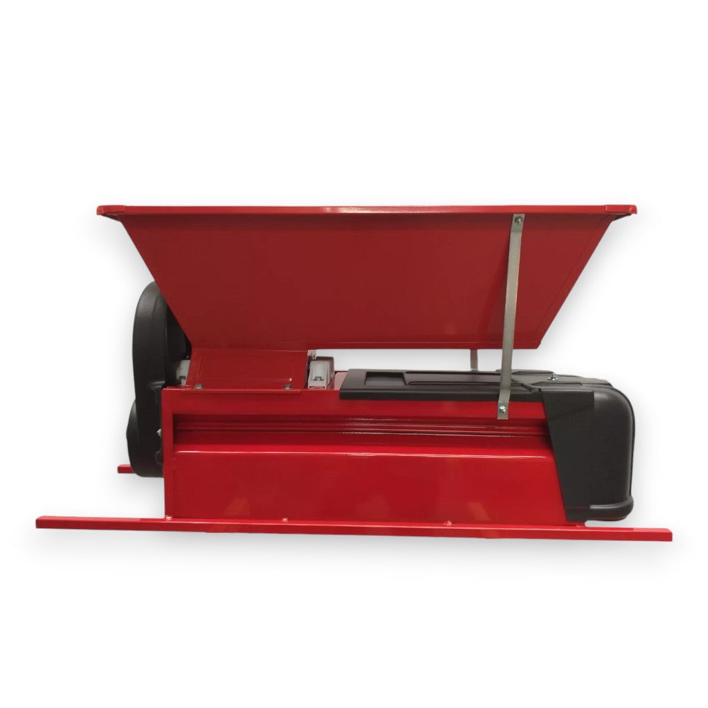 Pigia diraspatrice elettrica 1Hp con coclea con rialzo per lavorazione uva
