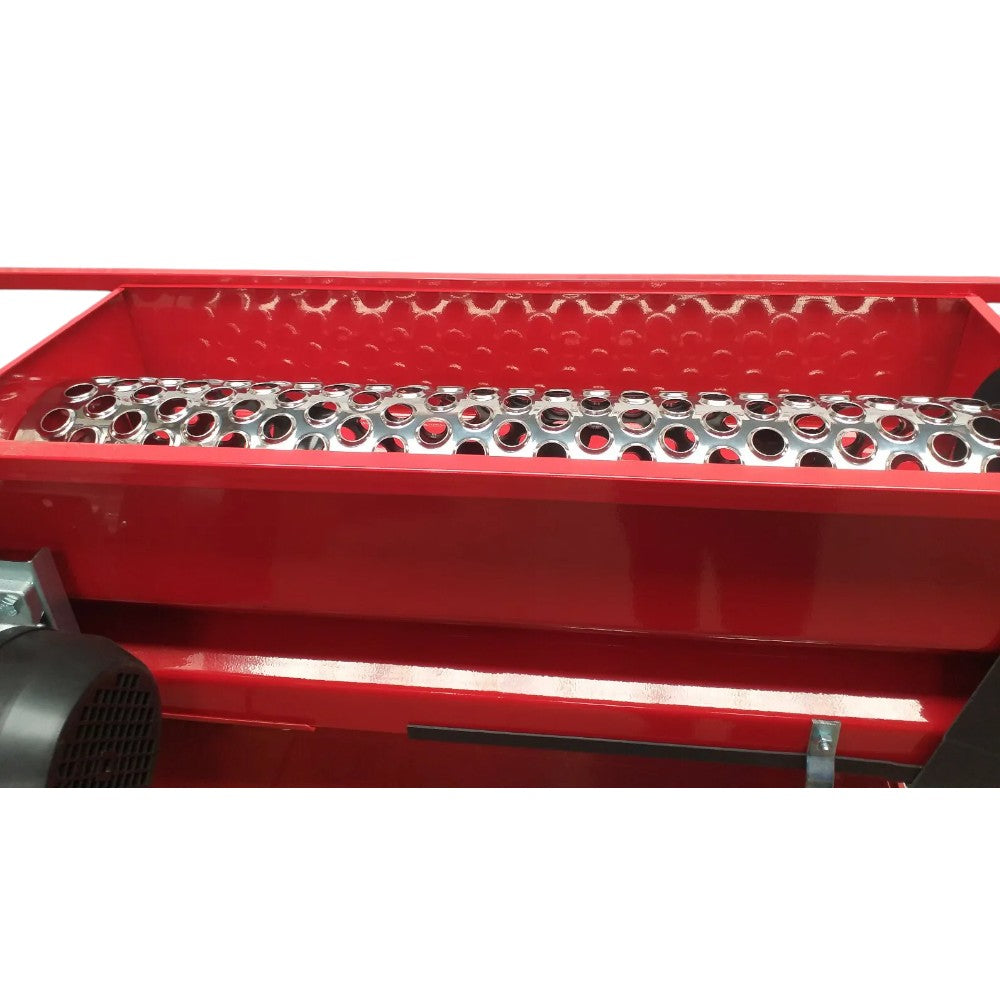 Pigia diraspatrice elettrica 1Hp con coclea con rialzo per lavorazione uva