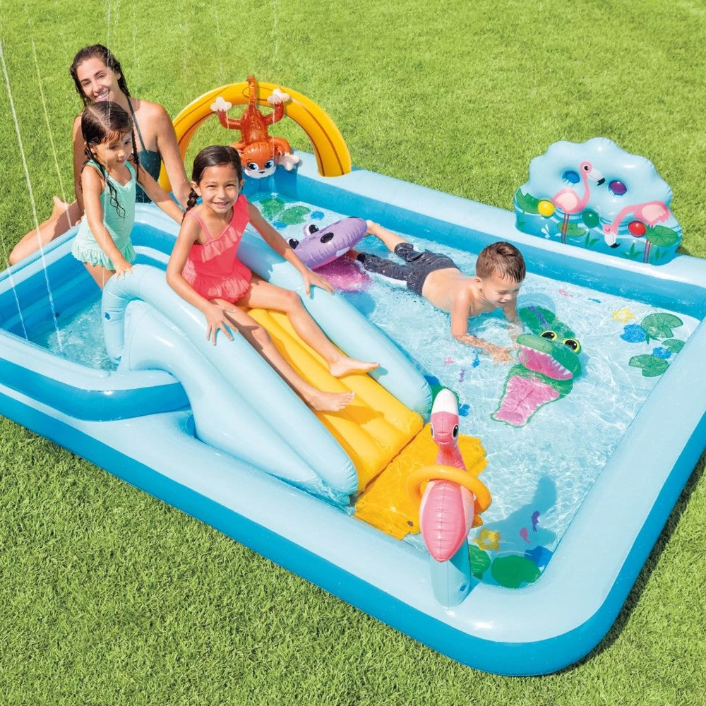 Piscina gonfiabile + 2 Anni 244x198xH71 cm Jungle Adventure Play Center
