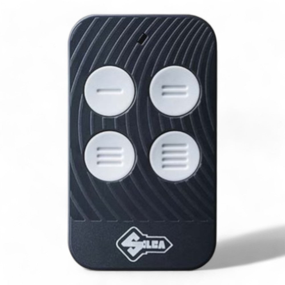 Radiocomando multifrequenza 433 e 868 MHz per duplicazione codice fisso e rolling con profilo antiscivolo e protezione splash-proof