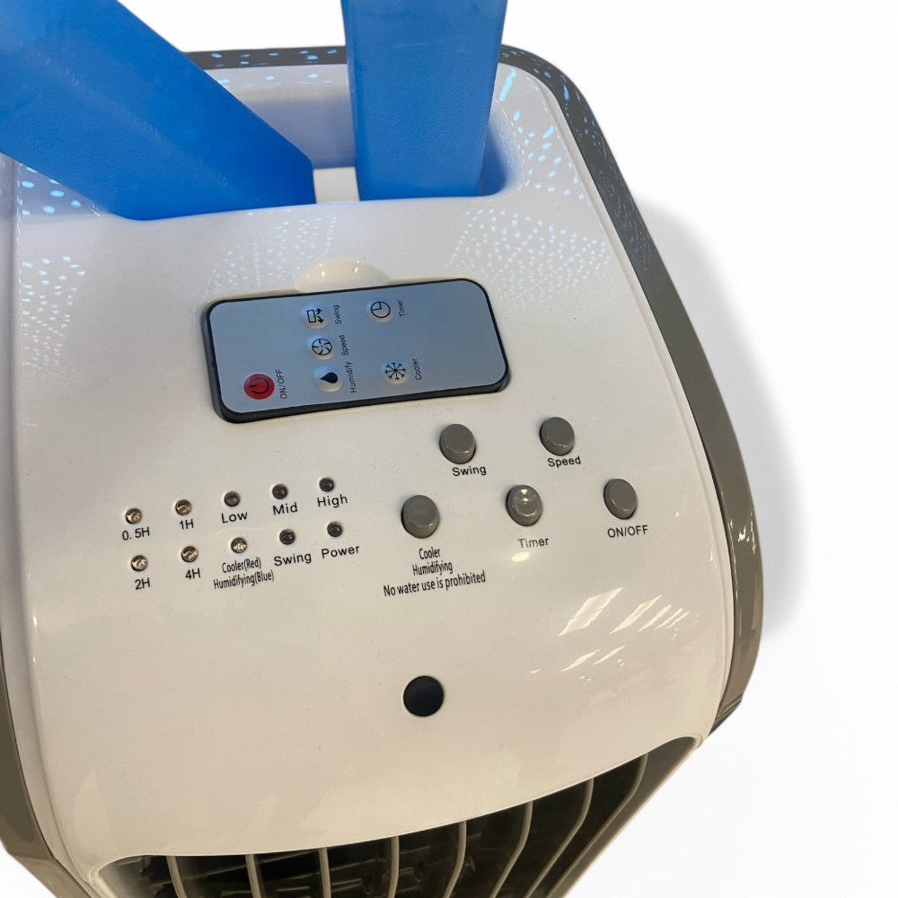 Ventilatore rinfrescatore ecologico 80W 3 velocità con display LED 4 lt. 24,7x27xH58 cm