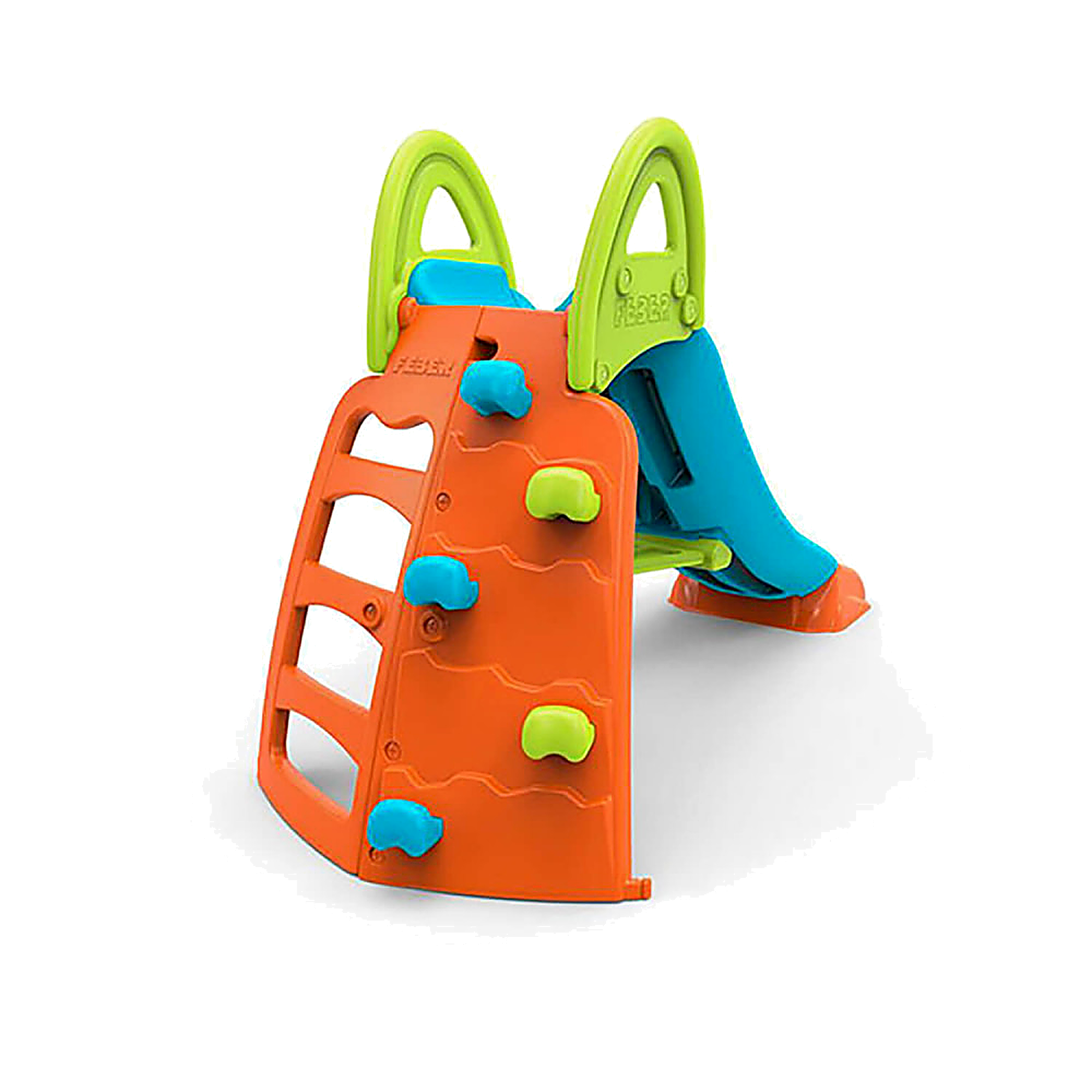 Scivolo con Parete da Arrampicata per Bambini Multicolore Resistente da Giardino Climb and Slide