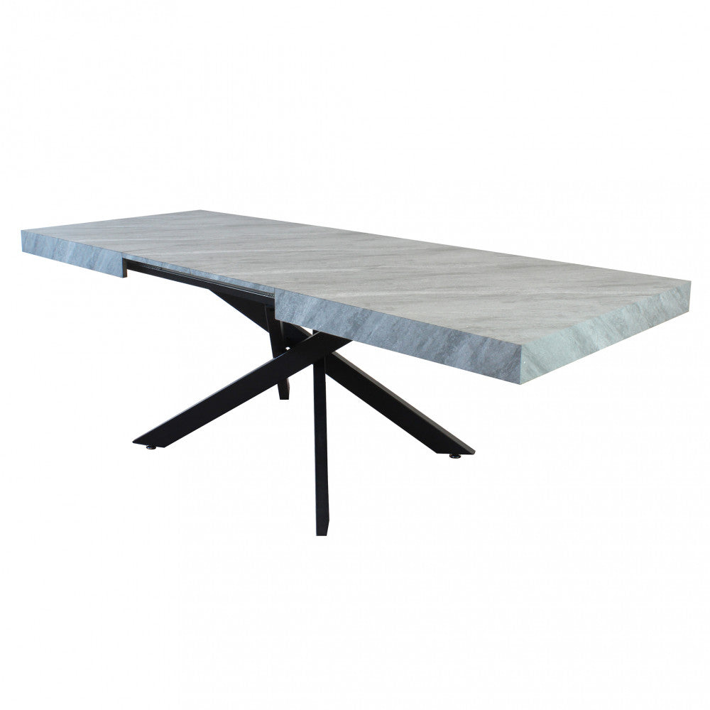 Tavolo allungabile con piano in mdf e struttura in metallo 90x160/240xH75 cm Danne