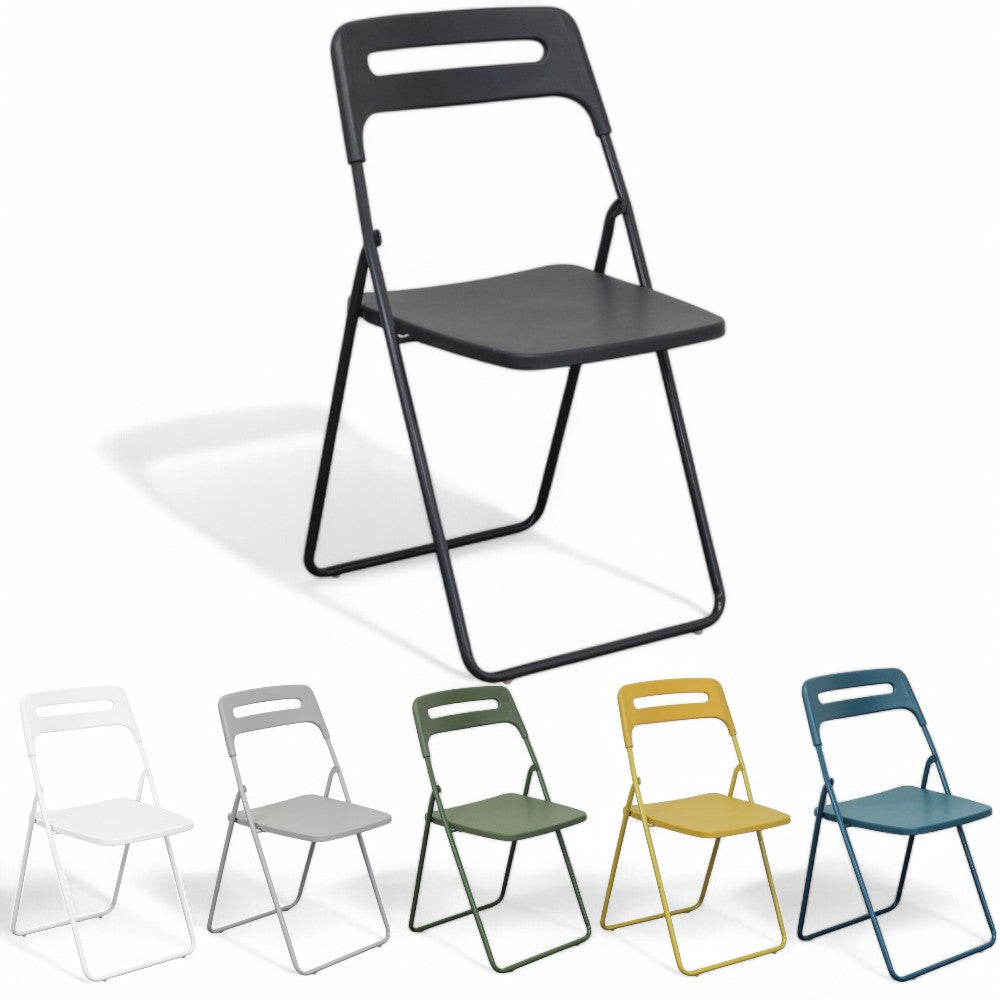 Sedia senza braccioli in resina impilabile con schienale aperto 40x43xH78 cm Elettra