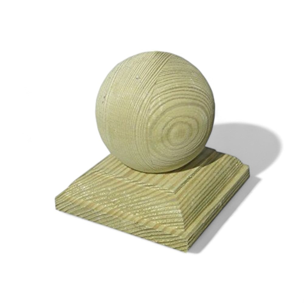Copripalo in legno impregnato a sfera 7x7 cm
