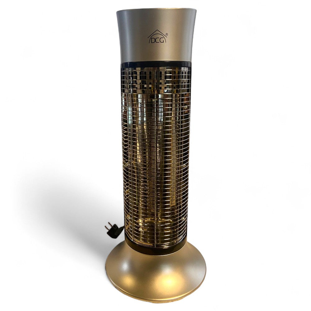 Stufa elettrica a cilindro al carbonio e in acciaio inox 900 watt