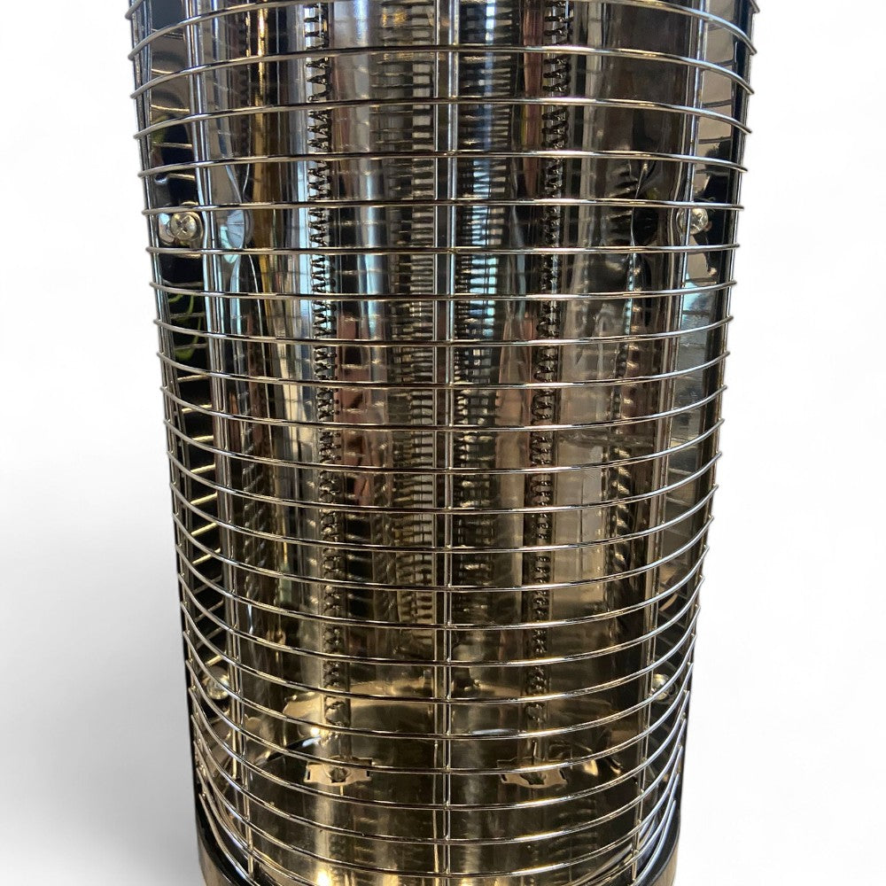 Stufa elettrica a cilindro al carbonio e in acciaio inox 900 watt