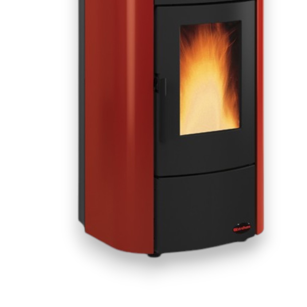 Termo stufa a pellet 18,8Kw in ghisa 63,3x62,6xH117,60 cm Bordeaux Raffaella idro Nordica
