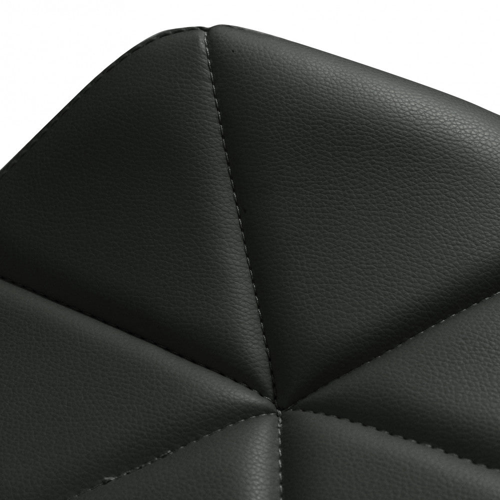 Sedia design moderna da interno con gambe in legno e seduta in ecopelle Black C