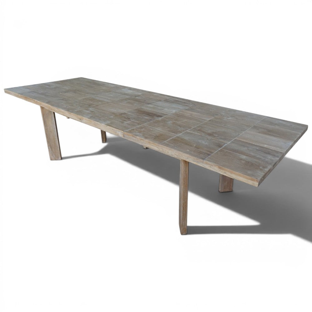 Tavolo allungabile estensibile 200/300x100xH75 cm in legno teak Benar
