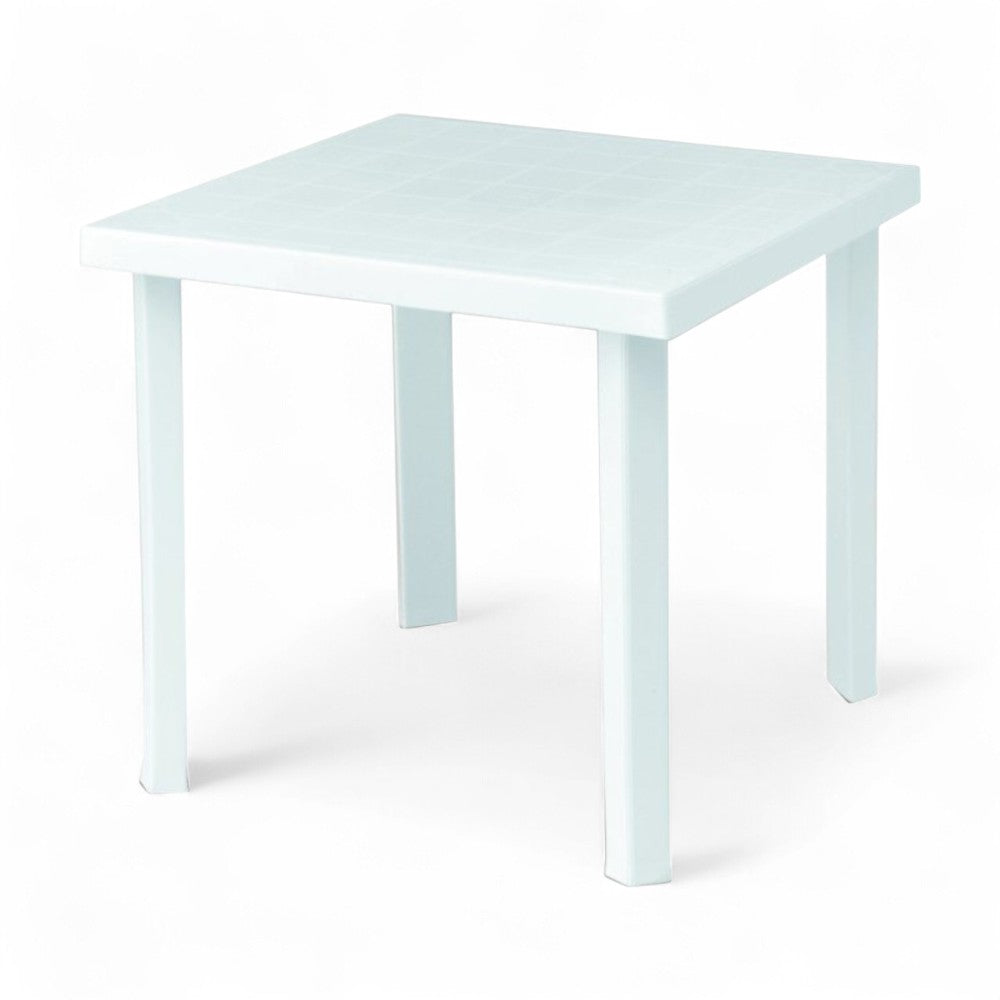 Tavolo quadrato componibile in resina bianco 79x79xH72 cm Rozoda