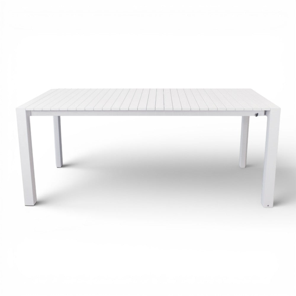 Tavolo allungabile rettangolare con struttura in alluminio bianco 182x90xH75 cm Nasvill