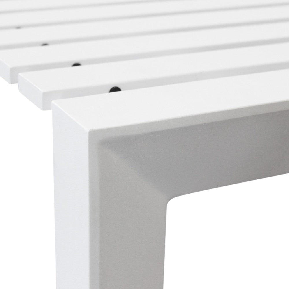 Tavolo allungabile rettangolare con struttura in alluminio bianco 182x90xH75 cm Nasvill