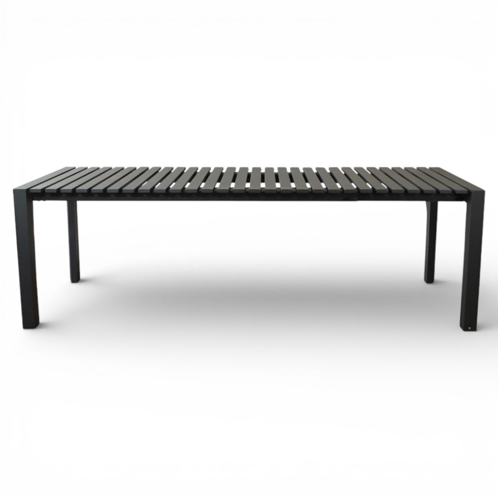 Tavolo allungabile rettangolare con struttura in alluminio antracite 182x90xH75 cm Nasvill