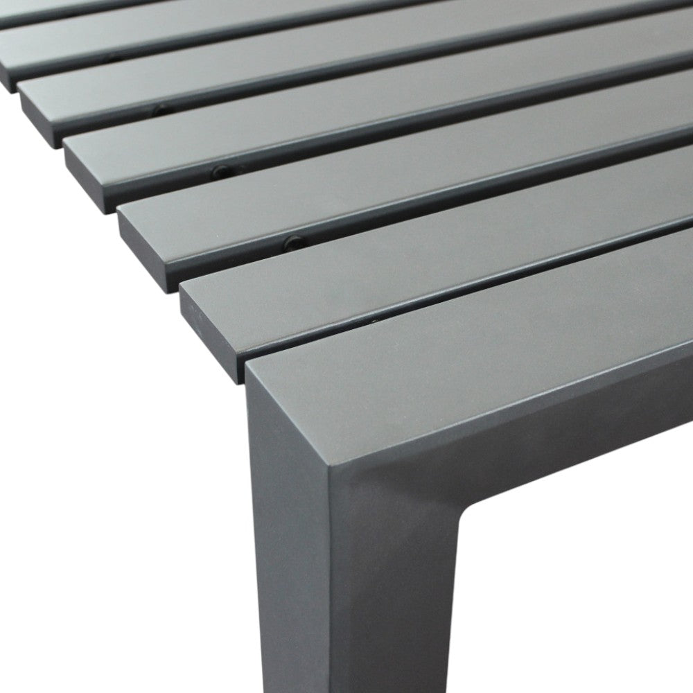Tavolo allungabile rettangolare con struttura in alluminio antracite 182x90xH75 cm Nasvill