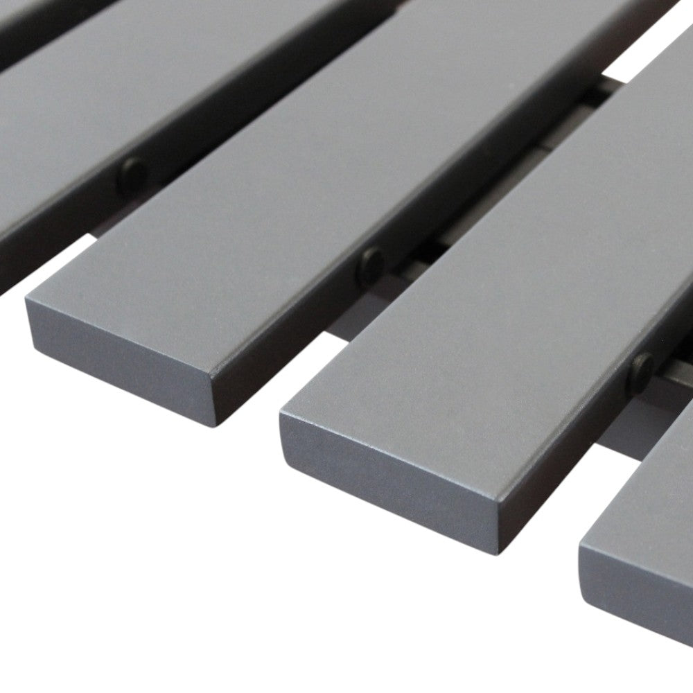 Tavolo allungabile rettangolare con struttura in alluminio antracite 182x90xH75 cm Nasvill