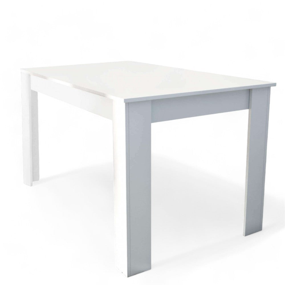 Tavolo da pranzo bianco 110x75x75h in truciolare melaminico antigraffio 16 mm tavolo fisso moderno per cucina e sala da pranzo
