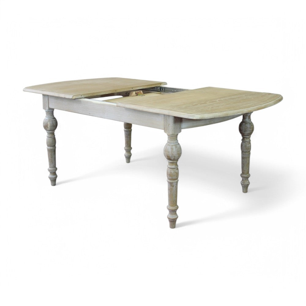 Tavolo cross round estensibile in legno marrone 150/190x100xH76 cm naturale