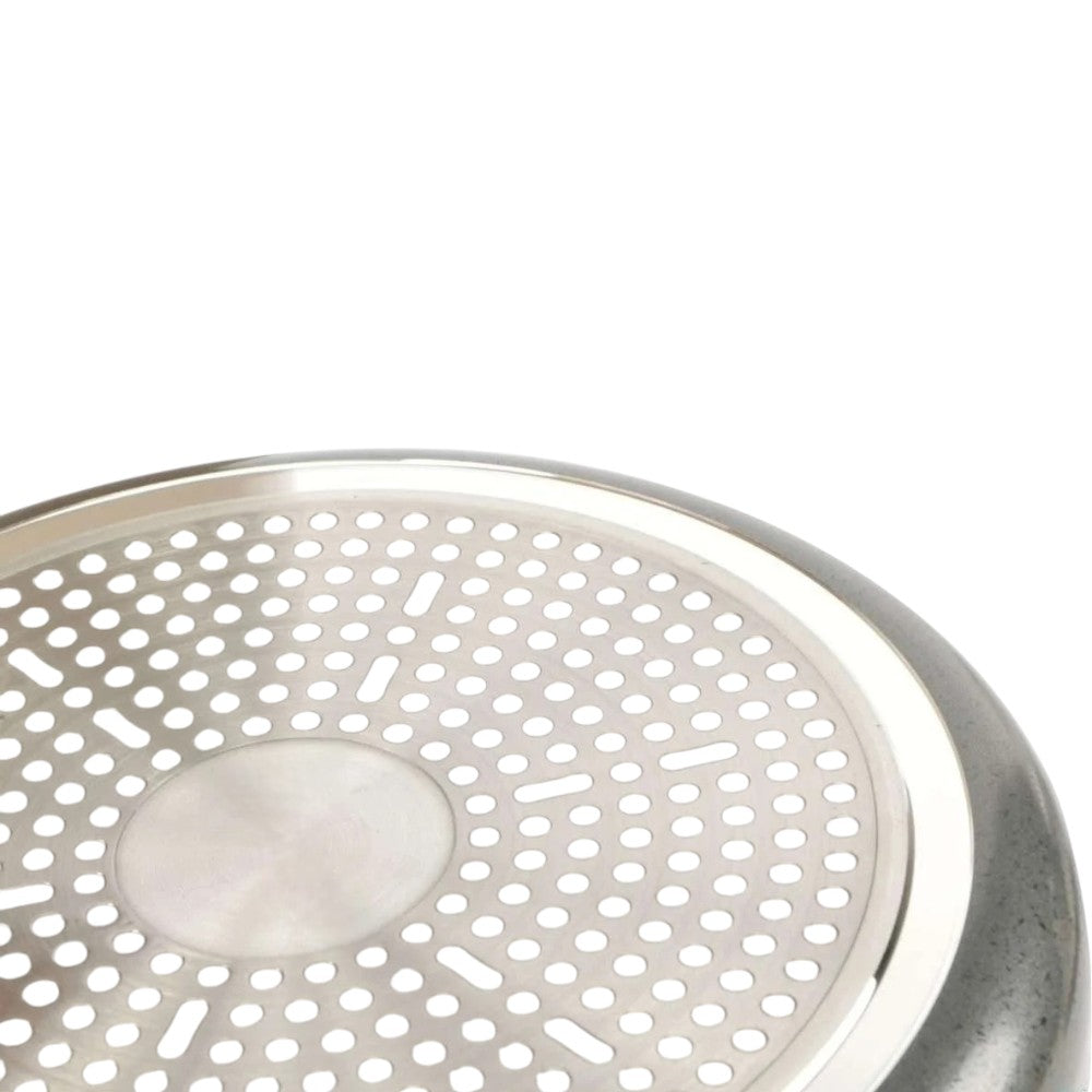 tegame due manici in alluminio antiaderente rivestimento con particelle di pietra per tutti i piani di cottura