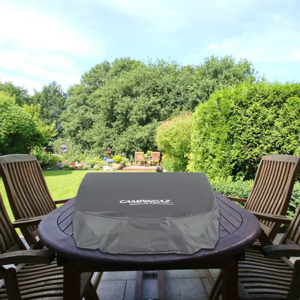Copertura barbecue plancha resistente alle intemperie cm 66x51x21h con cordoncino scorrevole fissaggio sicuro