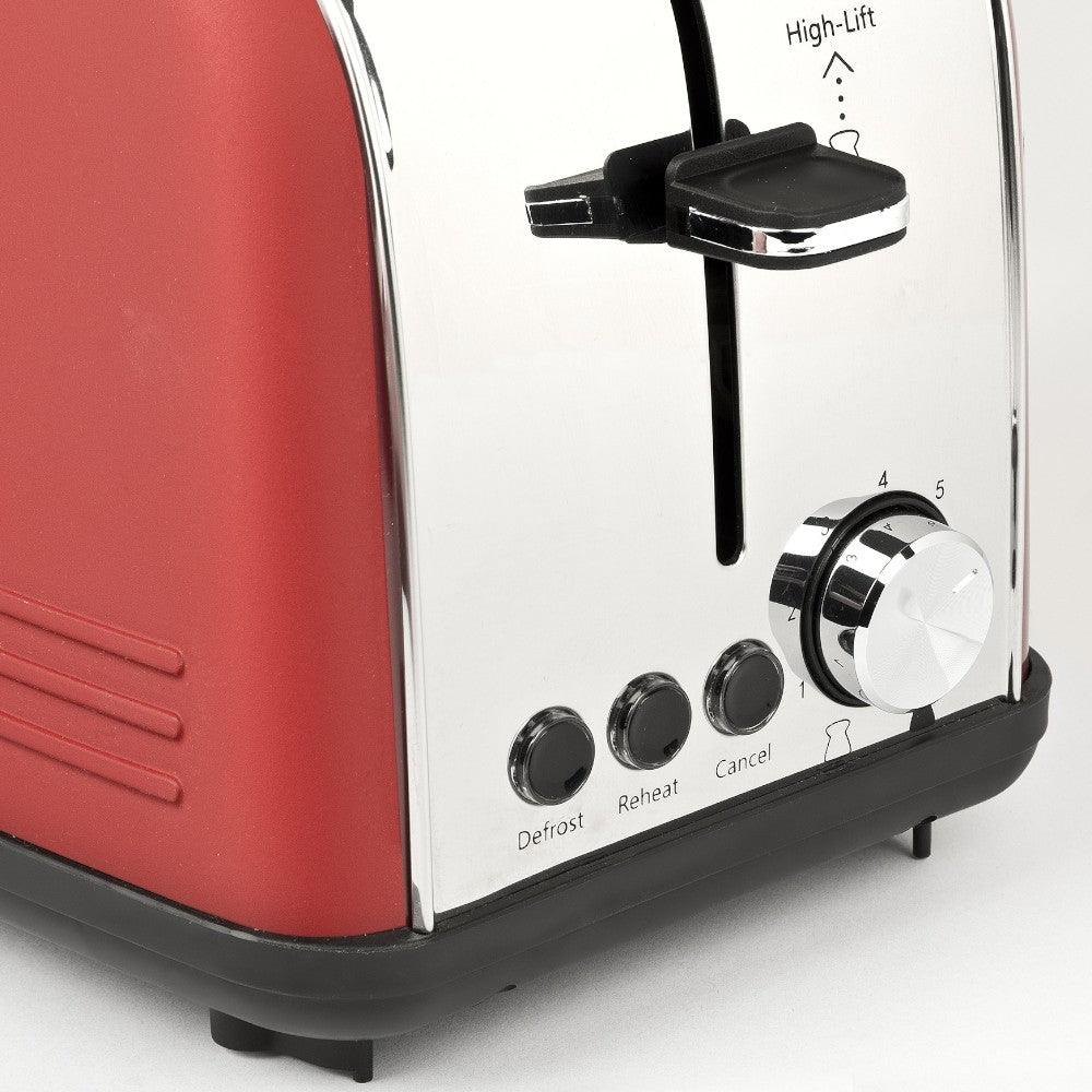 Tostapane elettrico 850w con ampie fessure funzioni riscaldamento scongelamento cottura spegnimento automatico vassoio raccogli briciole