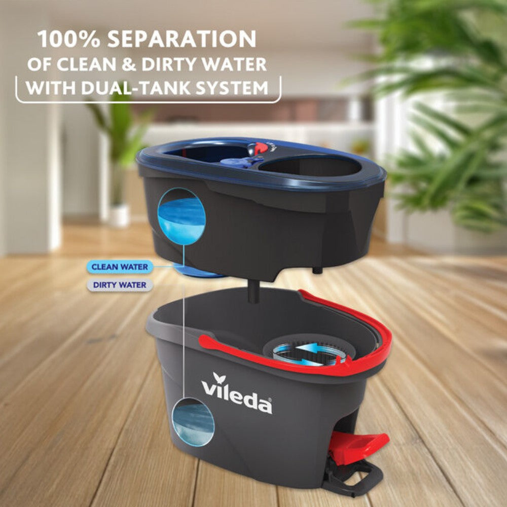 Mop lavapavimenti a doppio serbatoio con pedale spinmop H2PRO
