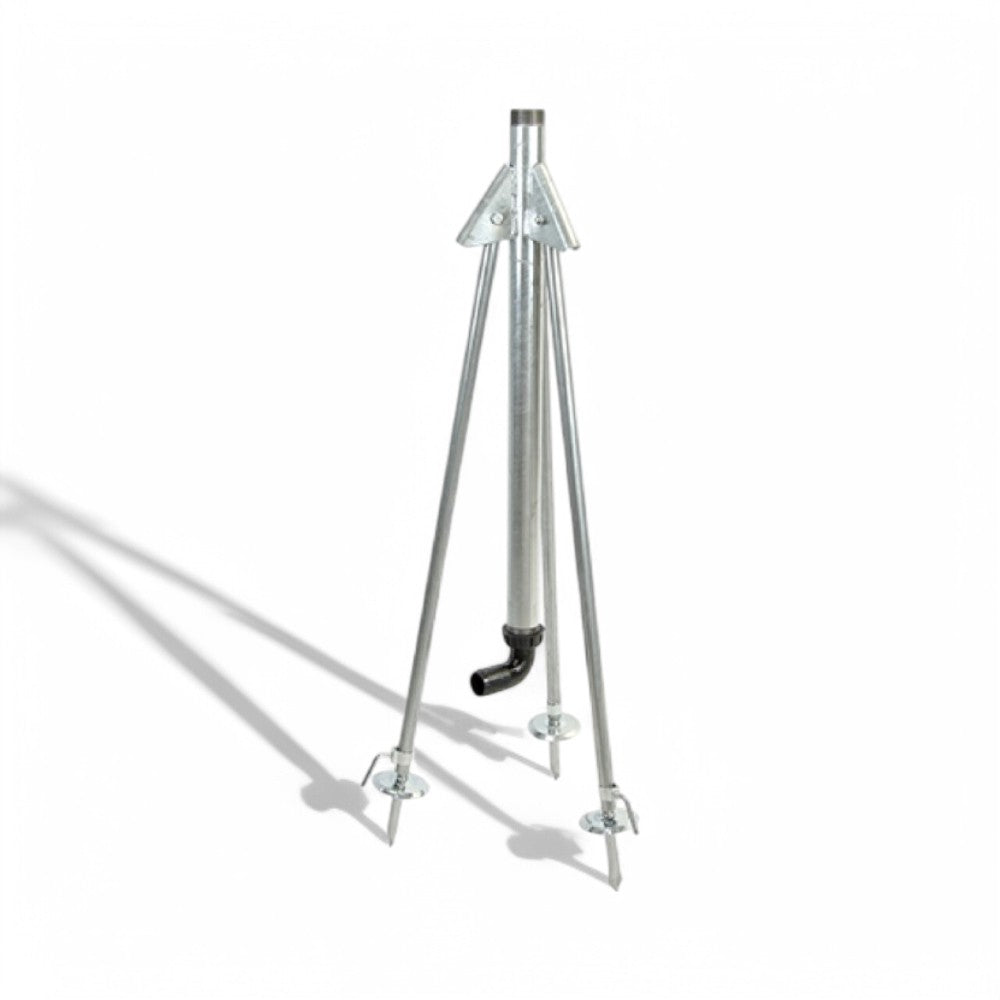 Treppiede per irrigatore in acciaio zincato con tubo centrale maxi 1"1/2 M
