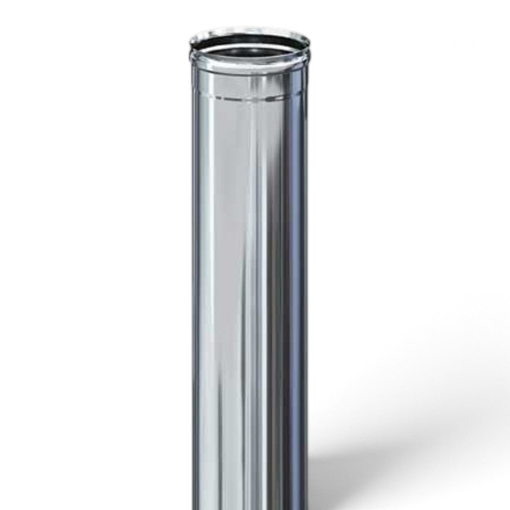 Tubo camino in acciaio inox lunghezza 100 cm diametro 13 cm per impianti fumari