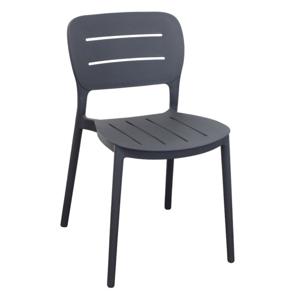 Sedia senza braccioli in polipropilene impilabile 52.5x44xH79 cm Giselle