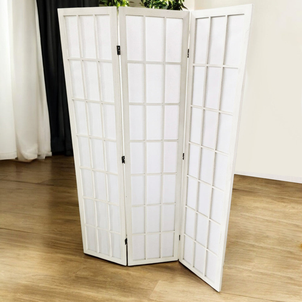 Pannello divisorio separè in metallo e legno resistente 170x40 cm