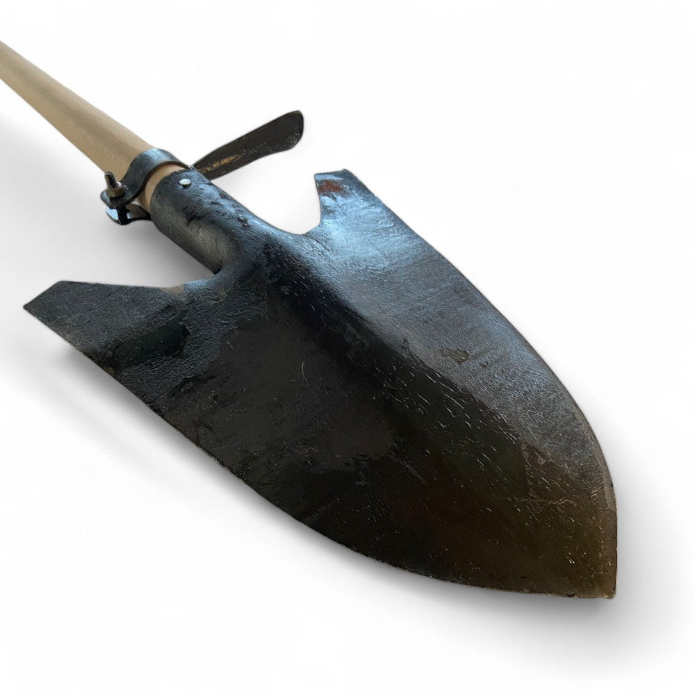 Vanga in acciaio forgiato con manico in legno e staffa girevole ideale per giardinaggio altezza 169 cm lunghezza 28 cm