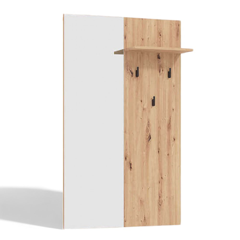 ingresso sardinia rovere artigiano bianco 79x19.5x132 cm materiale truciolare bilaminato