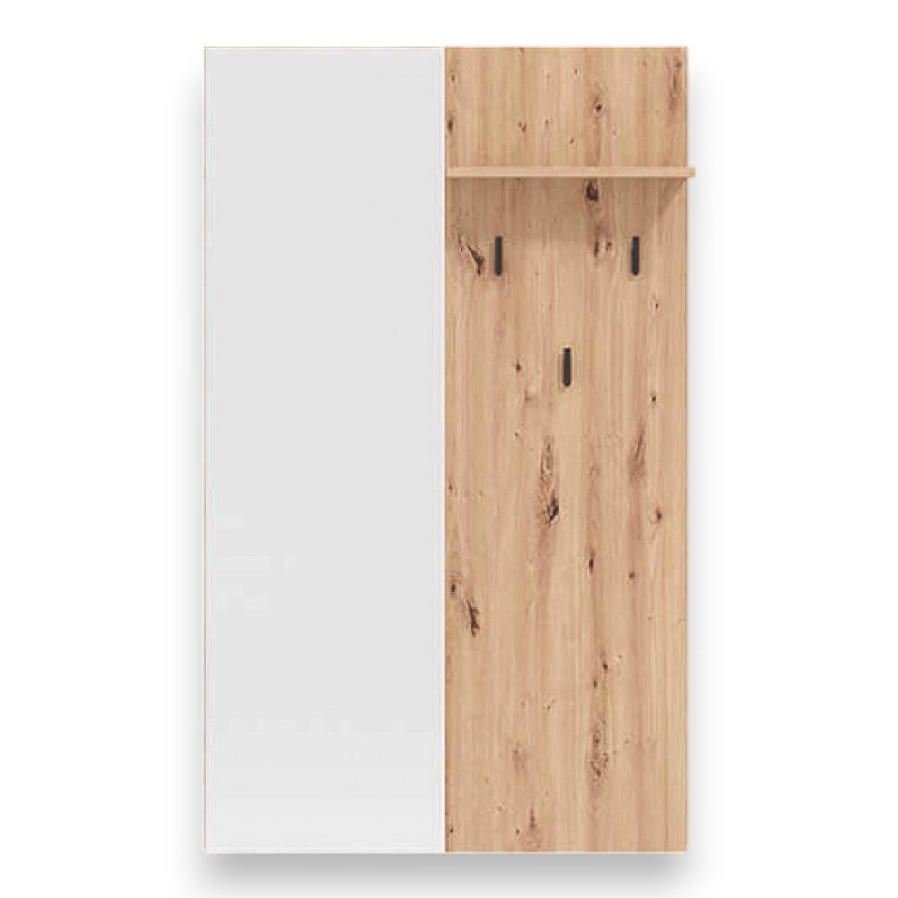 ingresso sardinia rovere artigiano bianco 79x19.5x132 cm materiale truciolare bilaminato