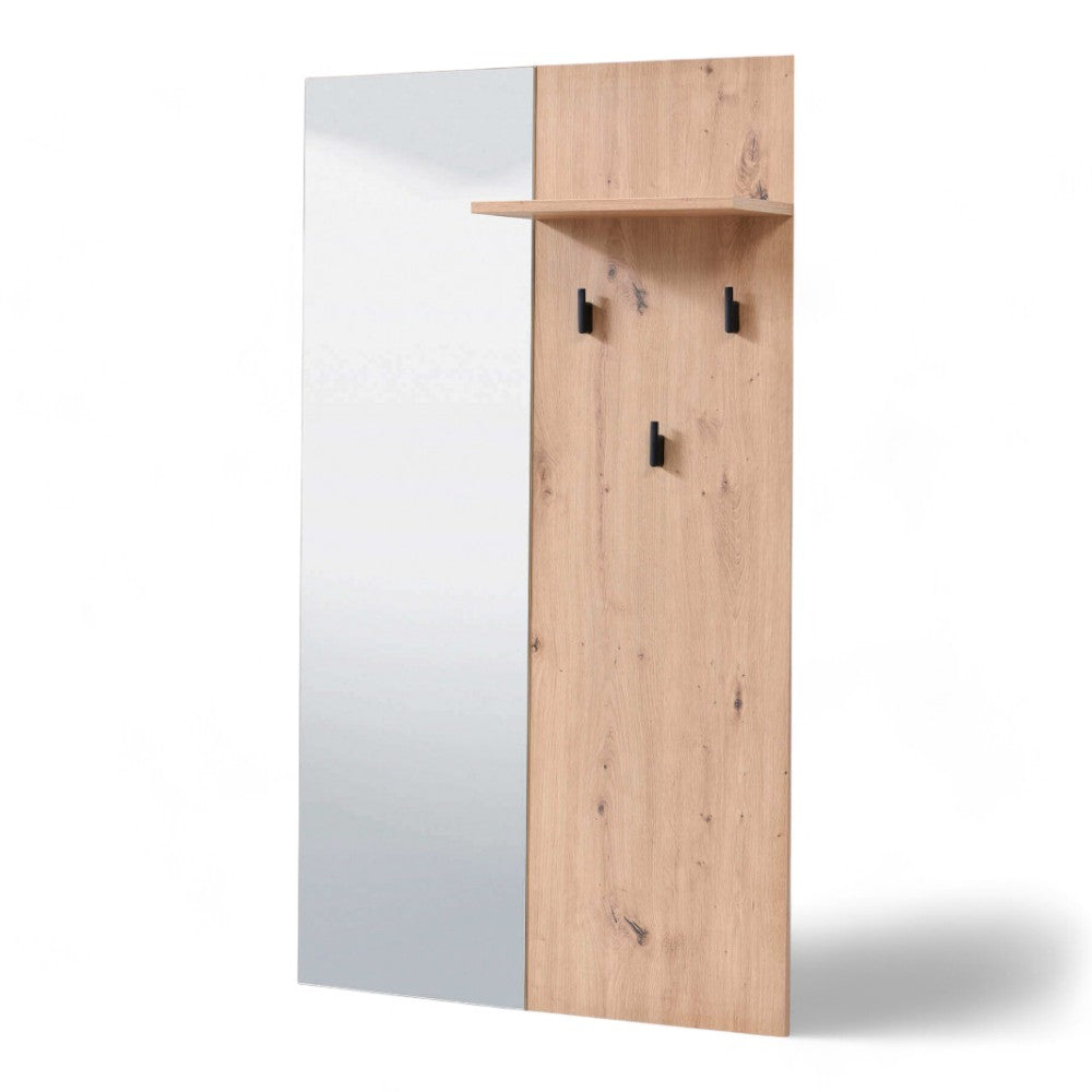 ingresso sardinia rovere artigiano bianco 79x19.5x132 cm materiale truciolare bilaminato