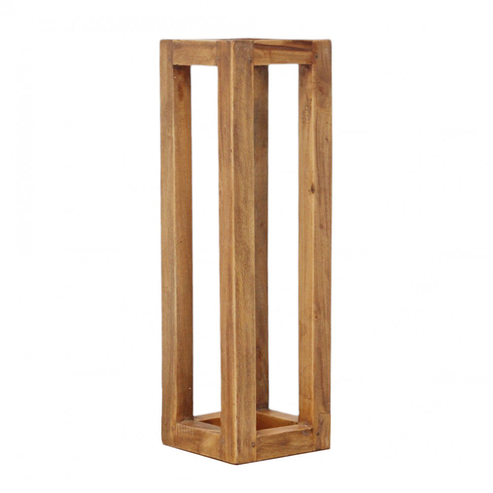 Fioriera piccola in legno riciclato fissa 18x18xH60 cm Cecilin