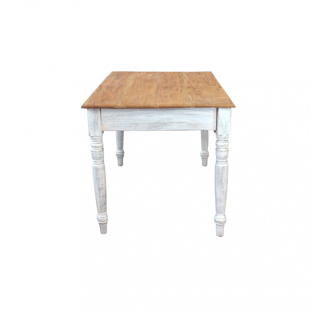Tavolo da pranzo fisso rettangolare in legno di mogano 130x80xH77 cm Rupert