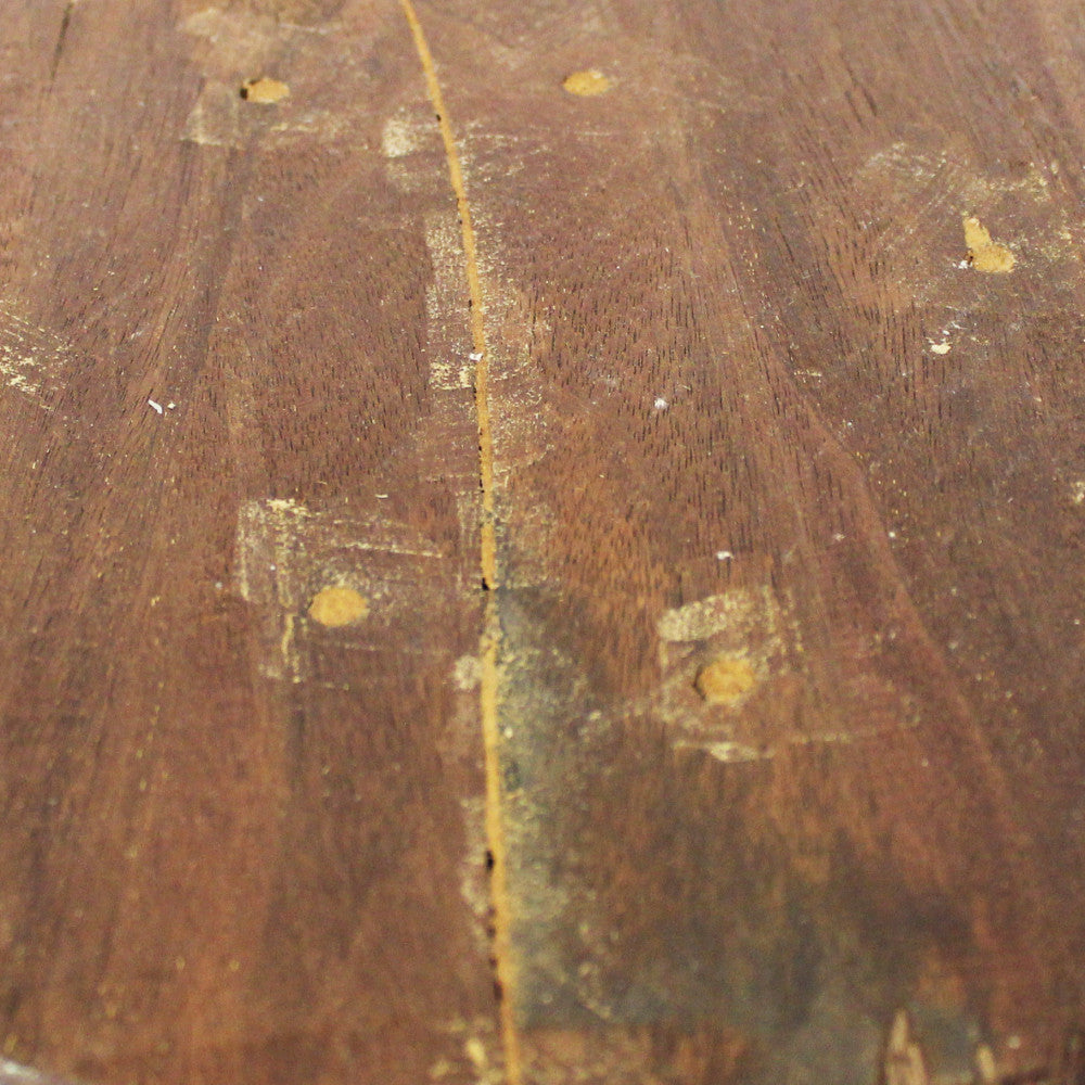 Tavolino fisso in legno teak marrone 30x30xH45 cm per salotto