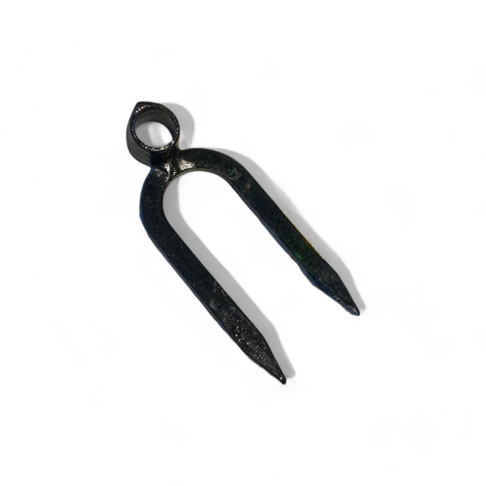 Zappone bidente in acciaio forgiato con occhio tondo peso 900 grammi dimensioni 13x29 cm ideale per lavori agricoli e giardinaggio