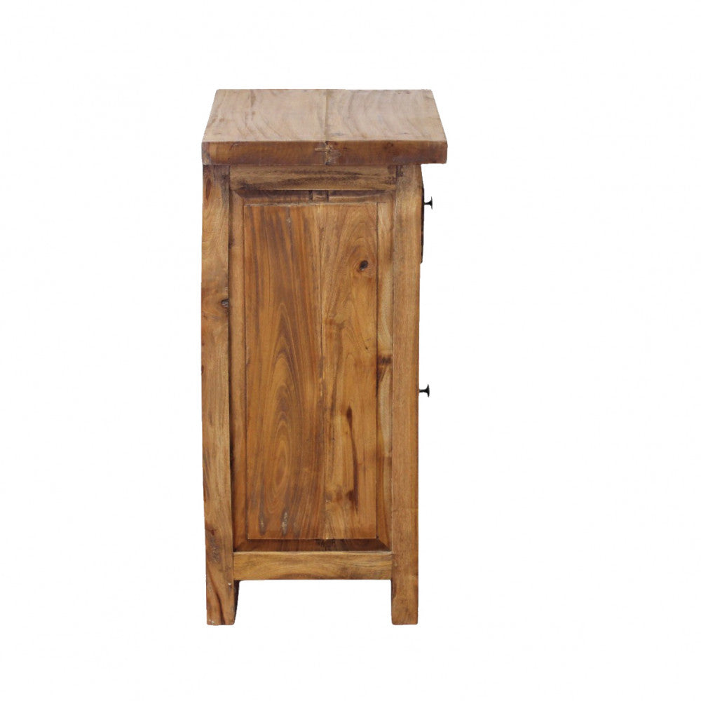 Mobiletto comodino in legno riciclato 43x33xH70 cm fisso