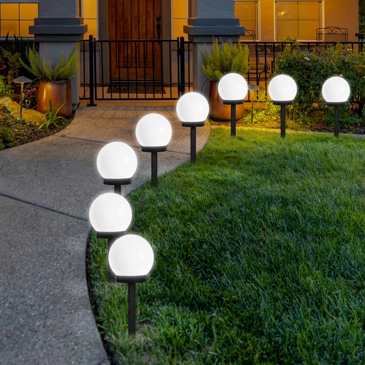 Lampada led a energia solare con crepuscolare Modello Marte